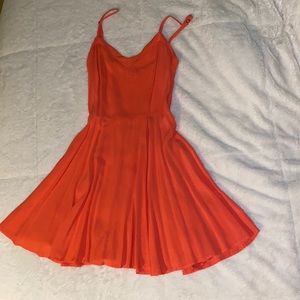 Coral Spaghetti Strap Dress